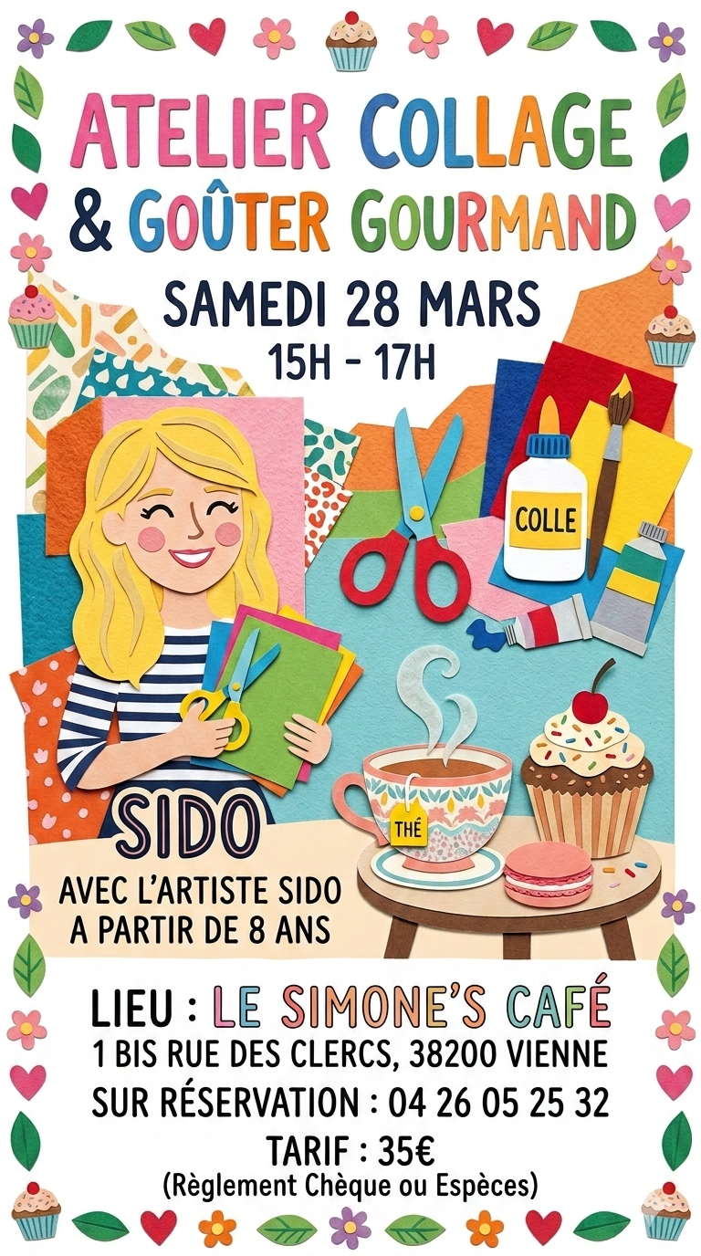 Lire la suite à propos de l’article Goûter gourmand et atelier collage créatif