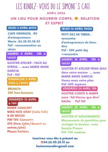 Lire la suite à propos de l’article Calendrier des RV avril 26