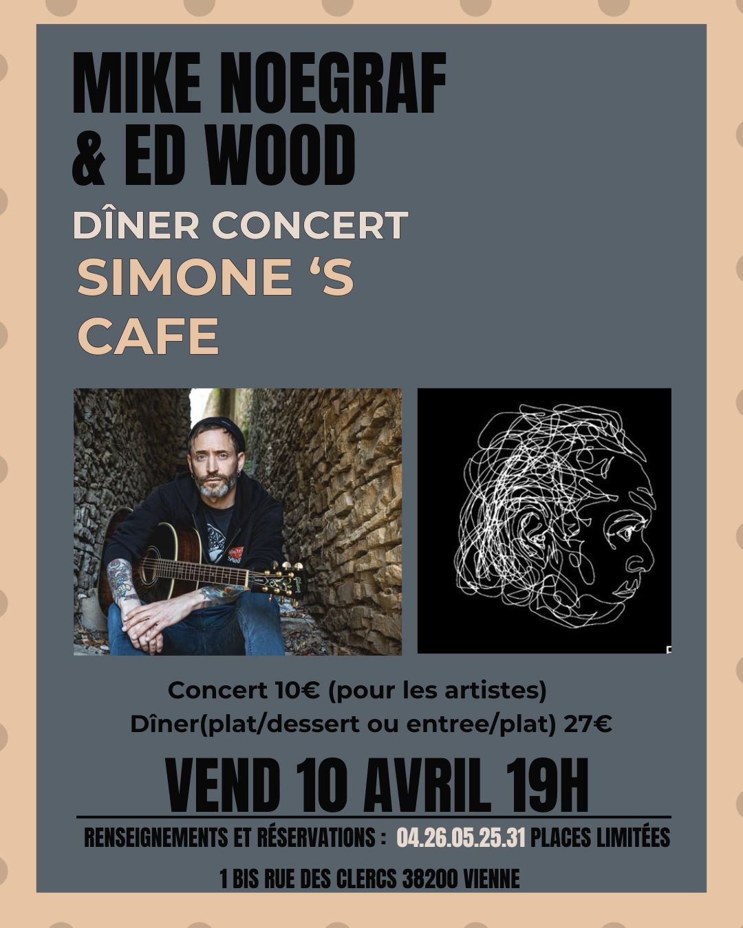 Lire la suite à propos de l’article Dîner Concert avec Mike Noegraf & Ed Wood